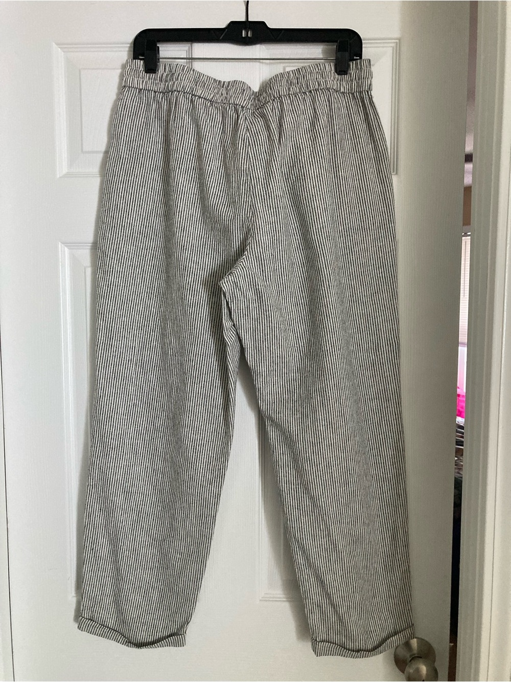 JCrew Factory striped linen-cotton blend drawstring pants - Picture 5 of 5